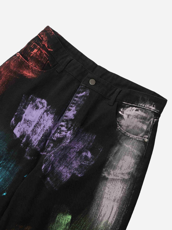 TALISHKO - Watercolor Print Jeans, streetwear fashion, talishko.com