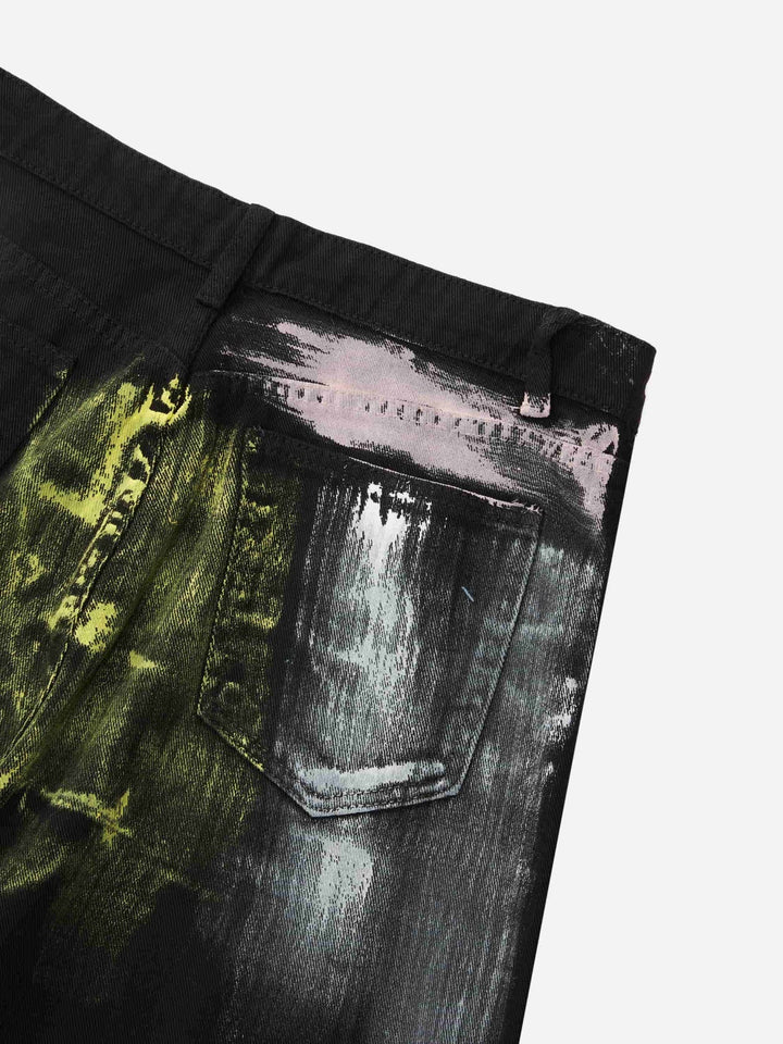 TALISHKO - Watercolor Print Jeans, streetwear fashion, talishko.com