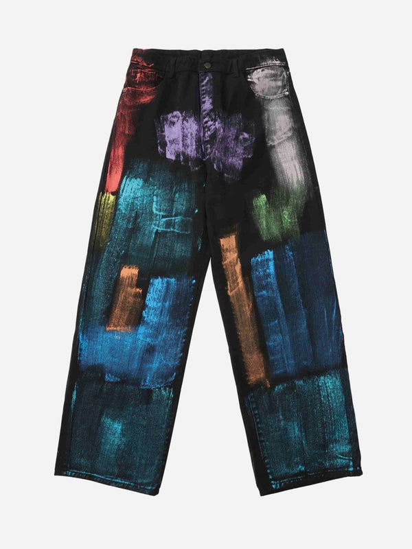 TALISHKO - Watercolor Print Jeans, streetwear fashion, talishko.com