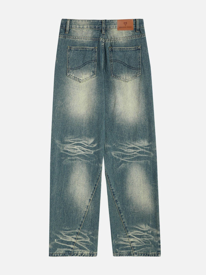 TALISHKO - Wrinkle Vintage Washed Jeans, streetwear fashion, talishko.com