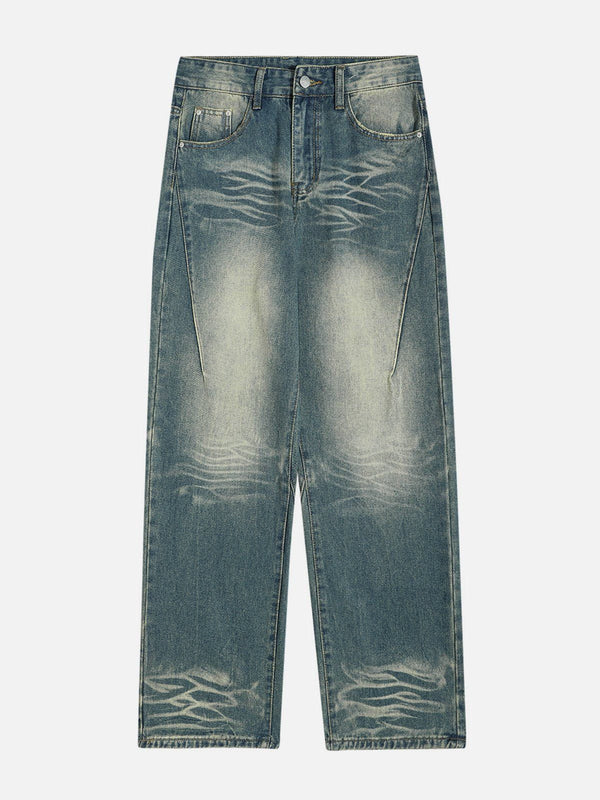 TALISHKO - Wrinkle Vintage Washed Jeans, streetwear fashion, talishko.com