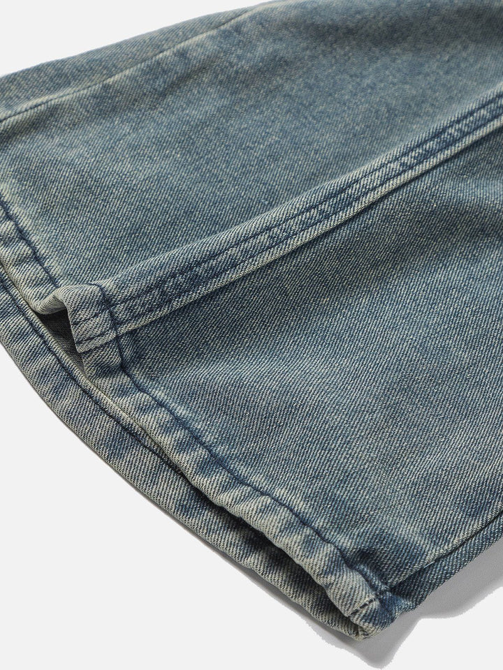 TALISHKO - Wrinkle Washed Big Pocket Jeans, streetwear fashion, talishko.com