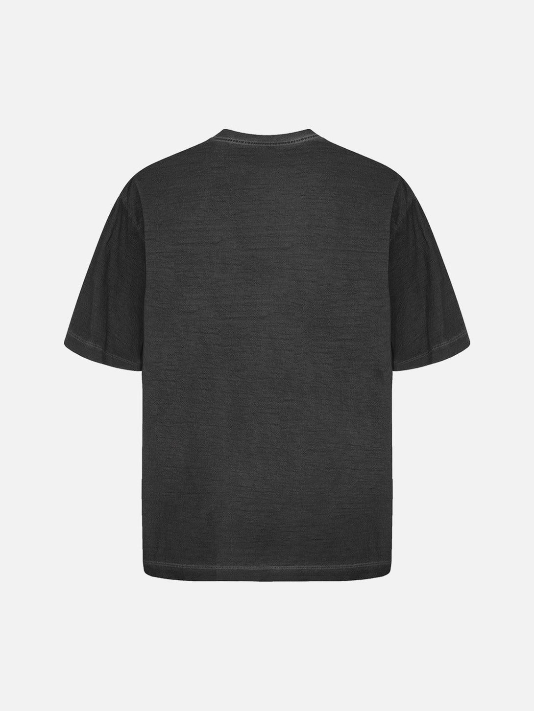 Back view of black "The Future Is Bright" T-shirt by TALISHKO, highlighting casual style.