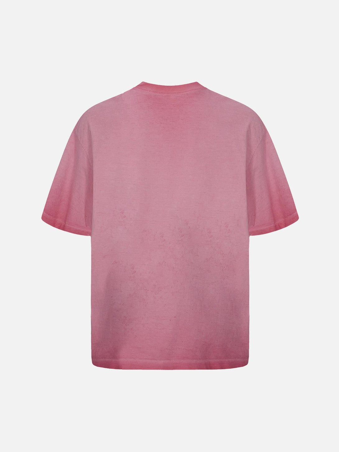 Back view of rose "The Future Is Bright" graphic T-shirt by TALISHKO, showcasing casual style.
