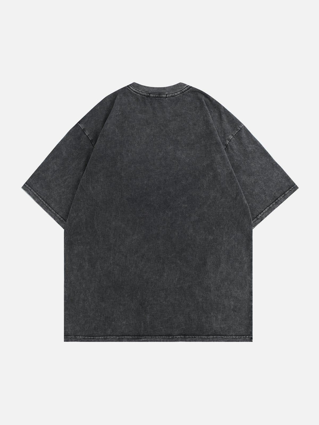 Back view of a black tee by TALISHKO, showcasing its relaxed fit and casual style.
