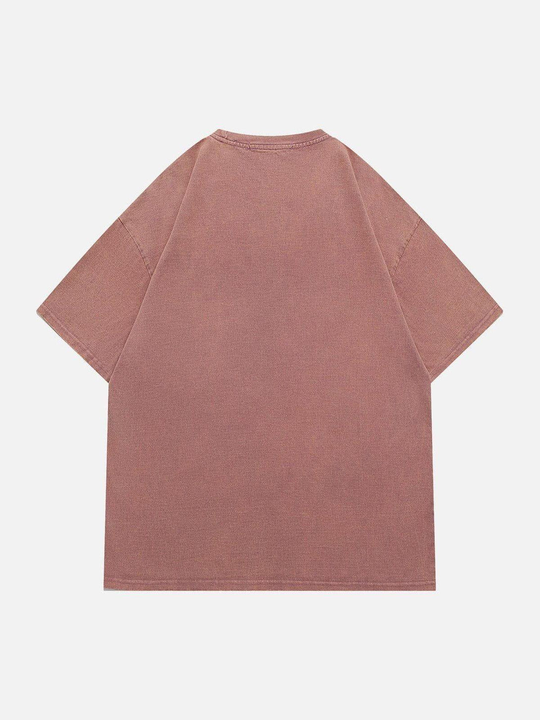 Back view of a pink tee by TALISHKO, showcasing a relaxed fit and casual style.