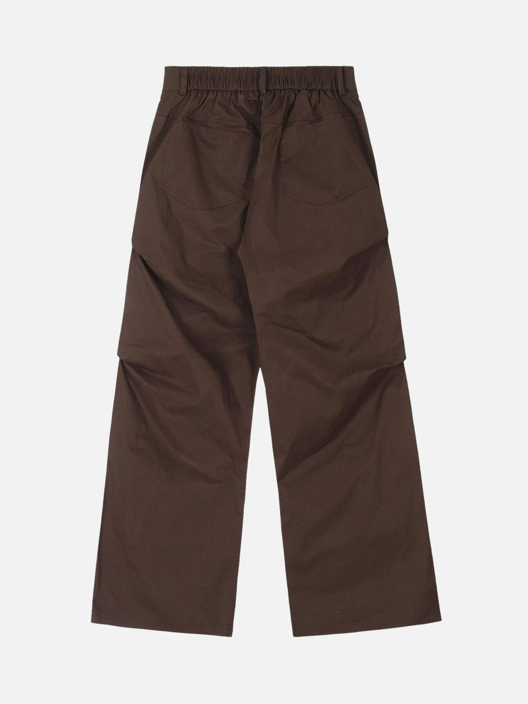 Back view of TALISHKO Urban Explorer cargo pants in brown, showcasing relaxed fit and pockets.