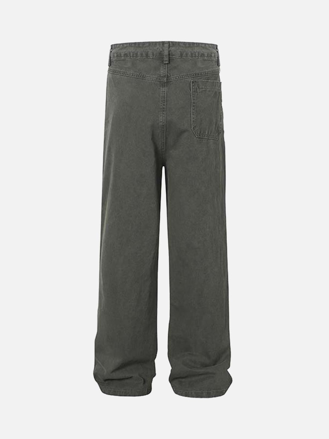 Back view of TALISHKO vintage distressed cargo pants, highlighting the relaxed fit and pocket detail.