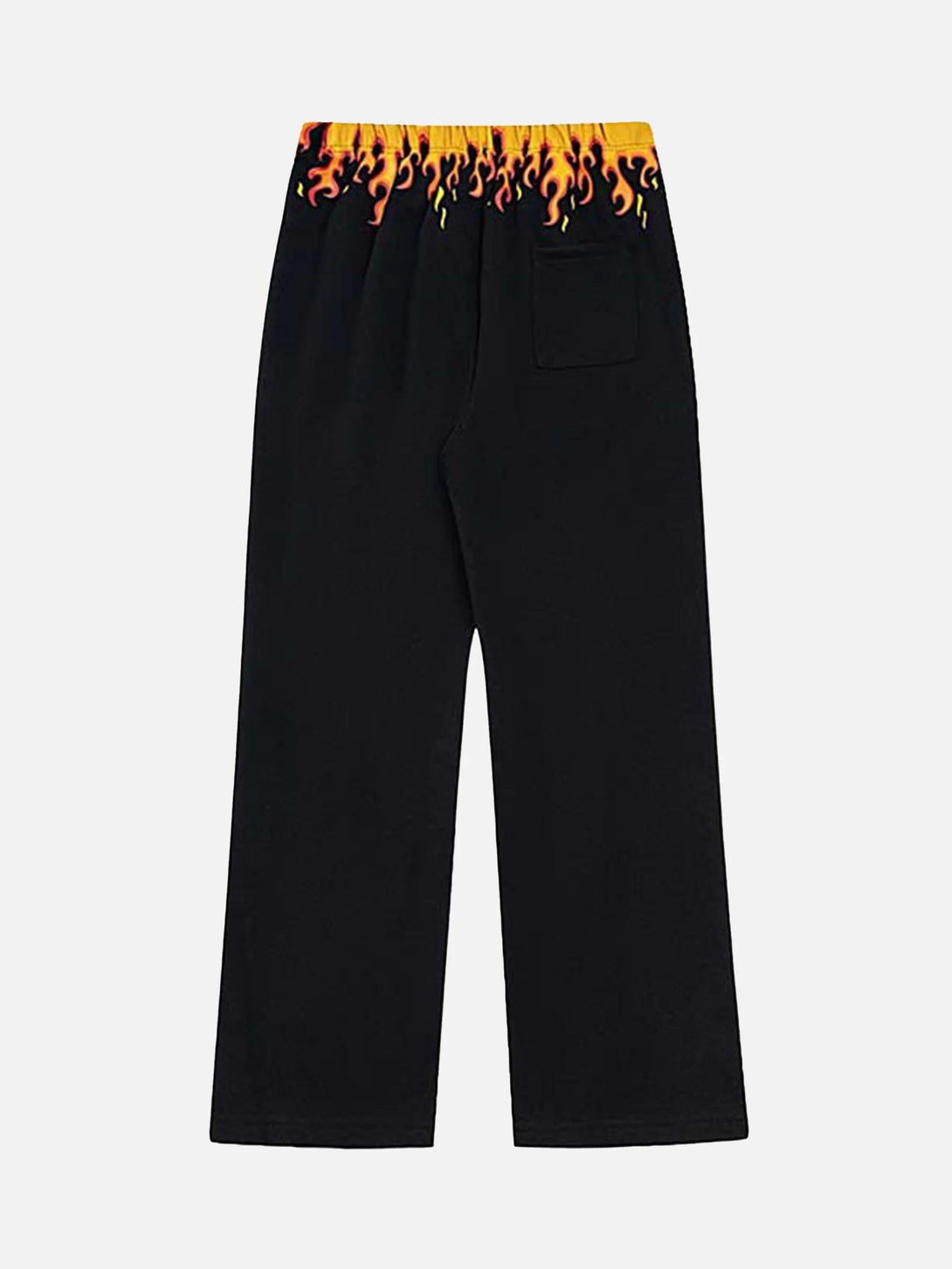 A bold design by TALISHKO, these sweatpants feature a striking flame print on a black canvas.