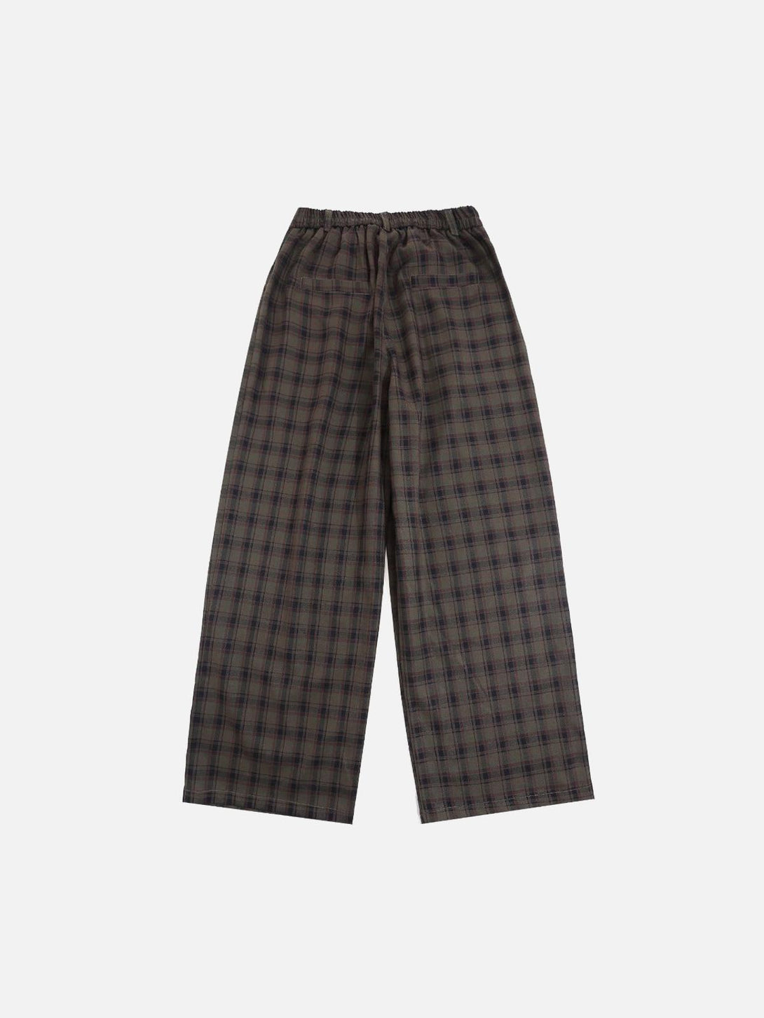 TALISHKO vintage plaid sweatpants with an elastic waistband, perfect for cozy casual looks.