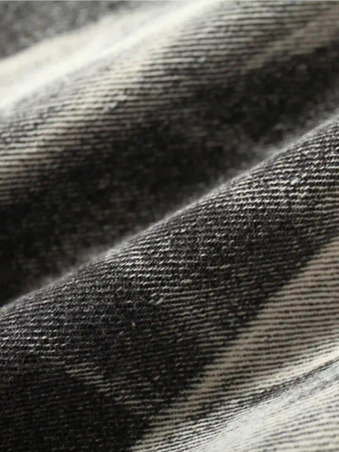 Texture and pattern showcased on TALISHKO's vintage racing jacket, highlighting distressed details.