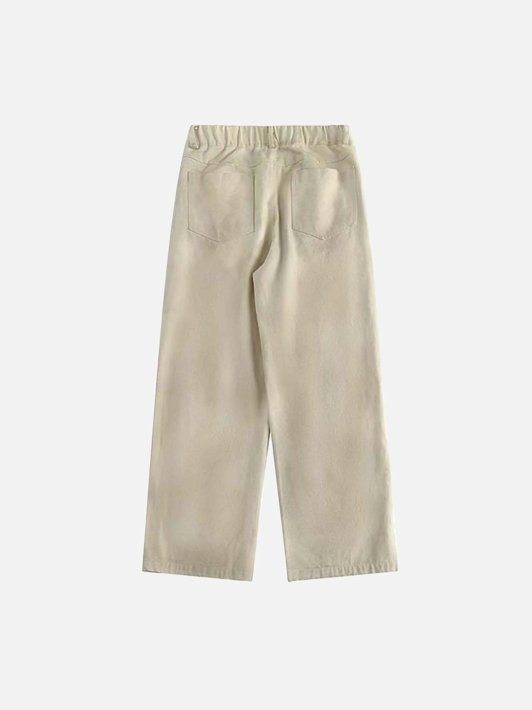 Back view of TALISHKO washed sweatpants with pockets, showcasing a relaxed and casual fit.