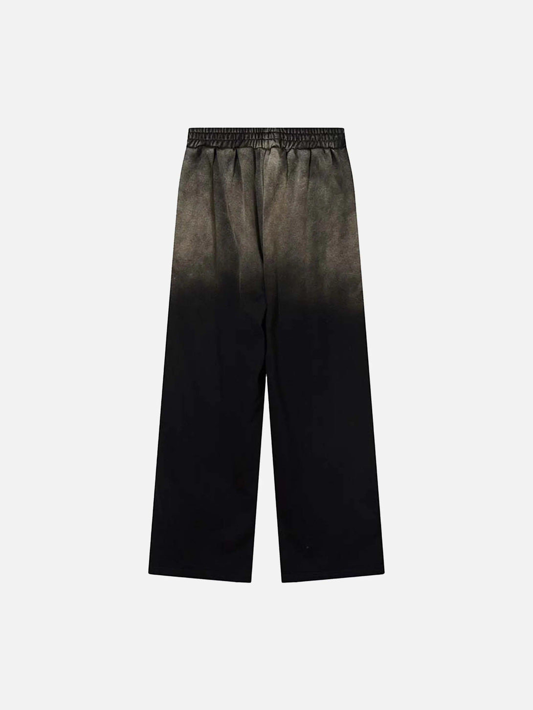 Back view of TALISHKO washed gradient drawstring sweatpants, showcasing a relaxed fit.