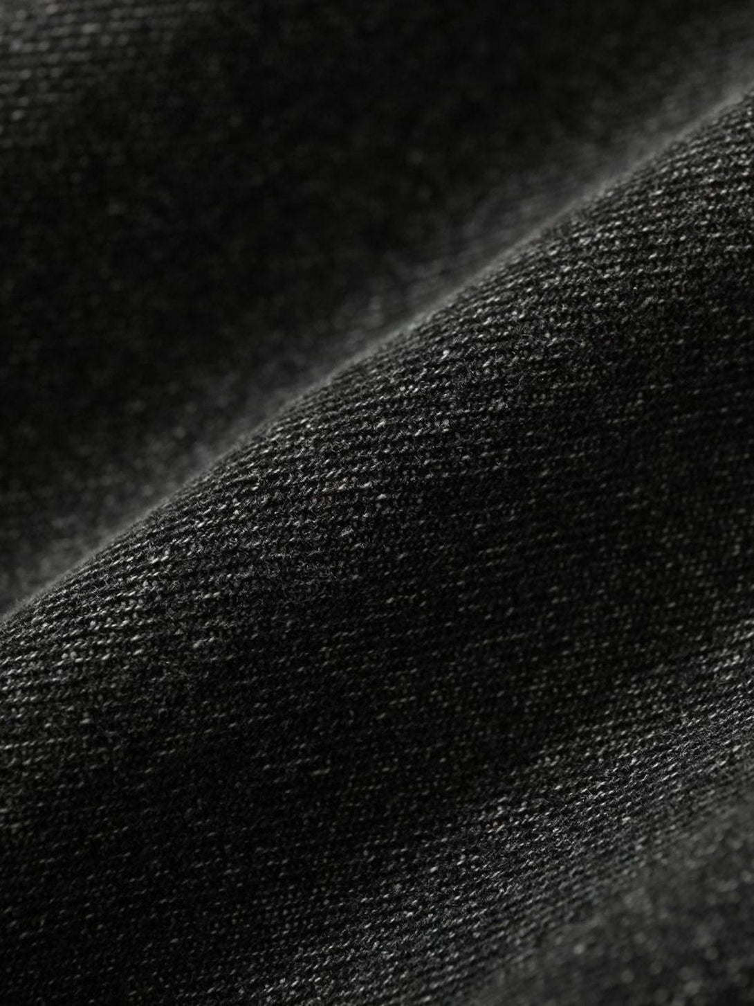 Zoomed-in texture of TALISHKO denim jacket fabric, highlighting its rugged and stylish design.