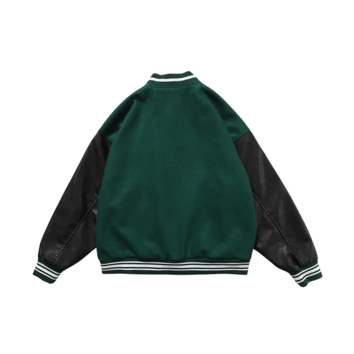TALISHKO - BB Green Varsity Jacket - streetwear fashion, outfit ideas - talishko.com