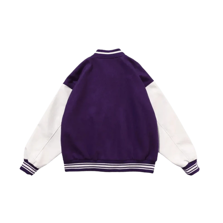 TALISHKO - BB Purple Varsity Jacket - streetwear fashion, outfit ideas - talishko.com