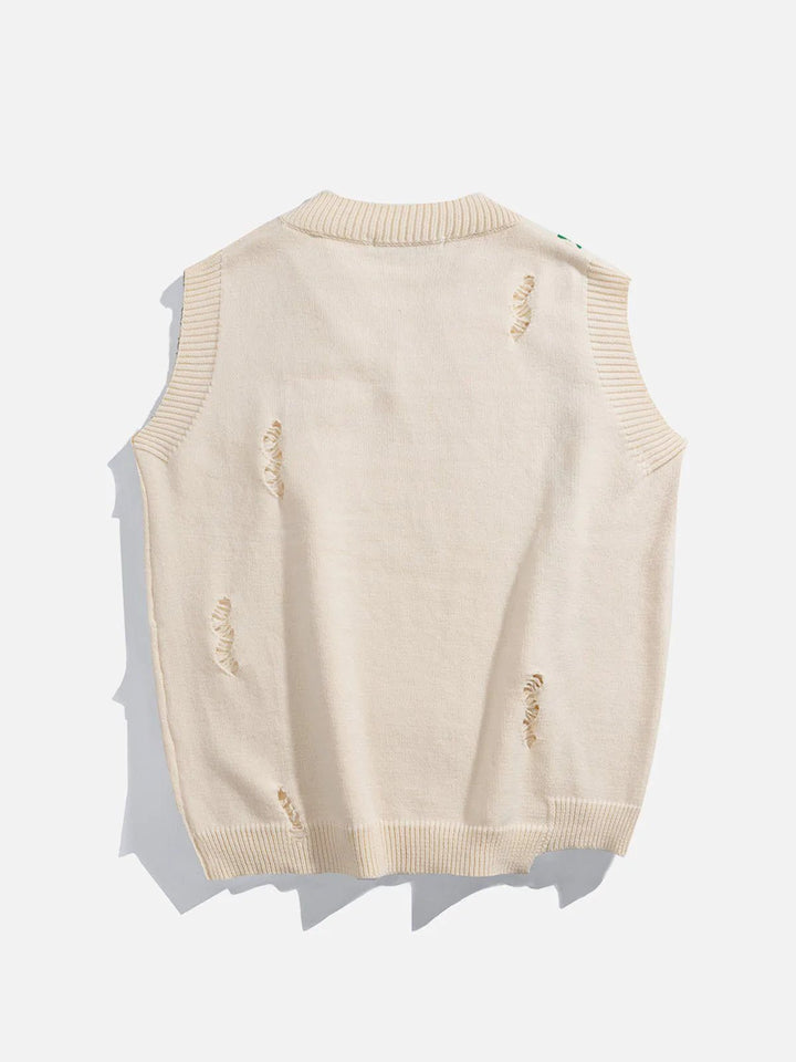 TALISHKO - Bandage Hole Sweater Vest - streetwear fashion, outfit ideas - talishko.com