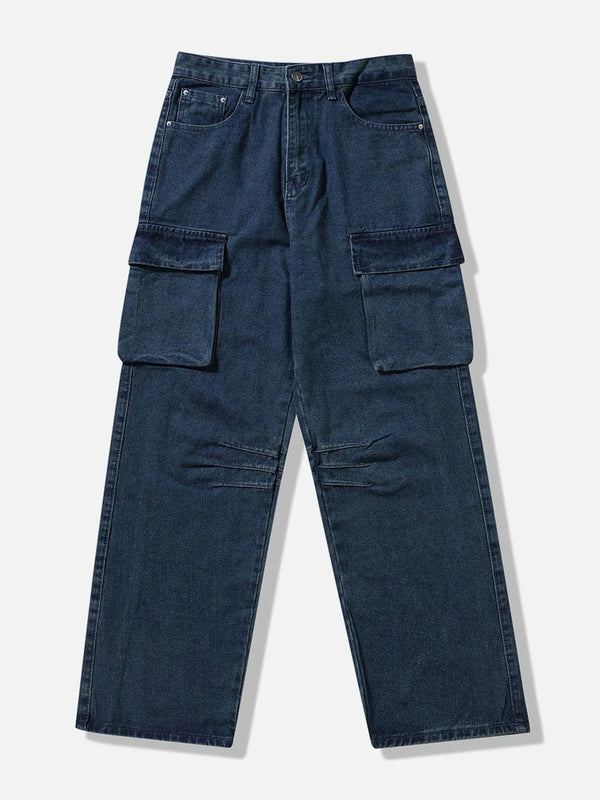 TALISHKO™ - Big Pocket Ruched Jeans streetwear fashion - talishko.com