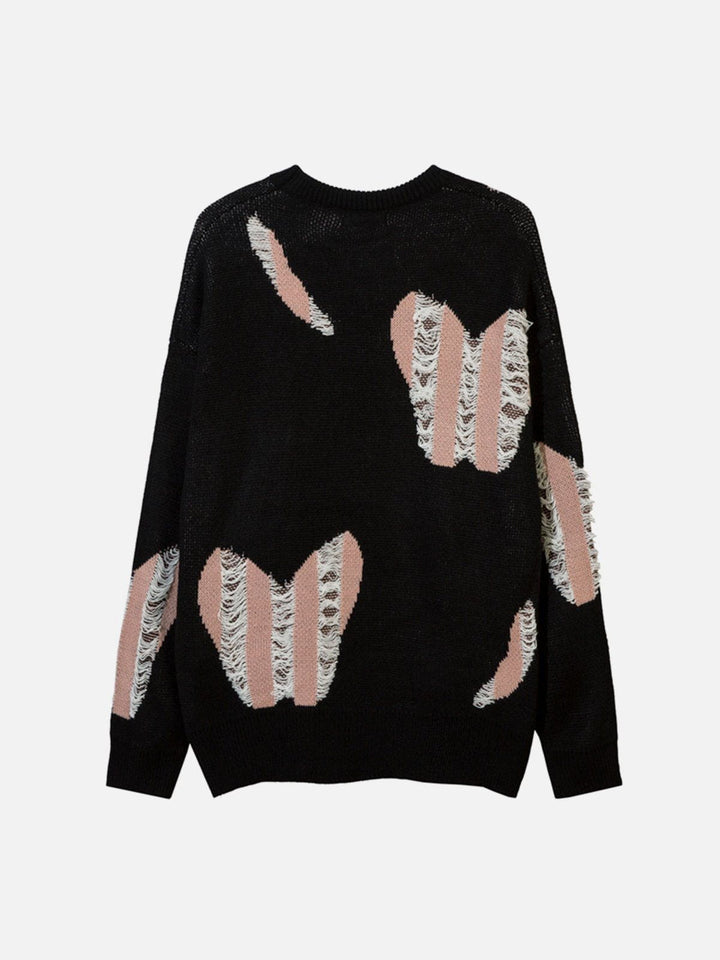 TALISHKO - Butterfly Knitted Casual Sweater - streetwear fashion, outfit ideas - talishko.com