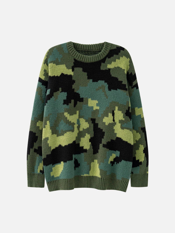 TALISHKO - Camouflage Print Sweater - streetwear fashion, outfit ideas - talishko.com