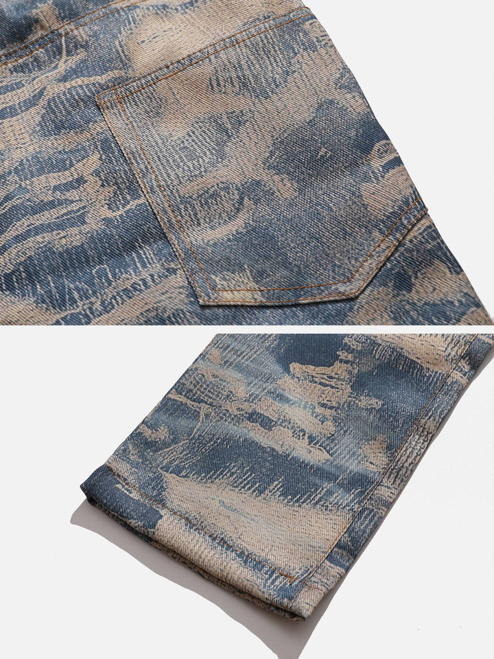 TALISHKO - Camouflage Tie Dye Jeans - streetwear fashion, outfit ideas - talishko.com