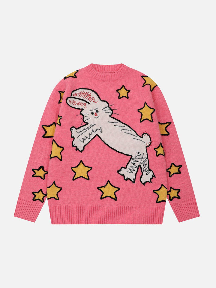 TALISHKO - Cartoon Rabbit Sweater - streetwear fashion, outfit ideas - talishko.com
