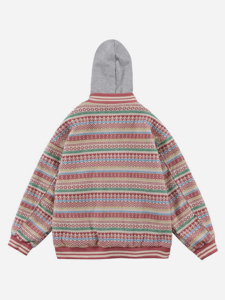 TALISHKO™ - Colorful Knit Hoodie streetwear fashion - talishko.com