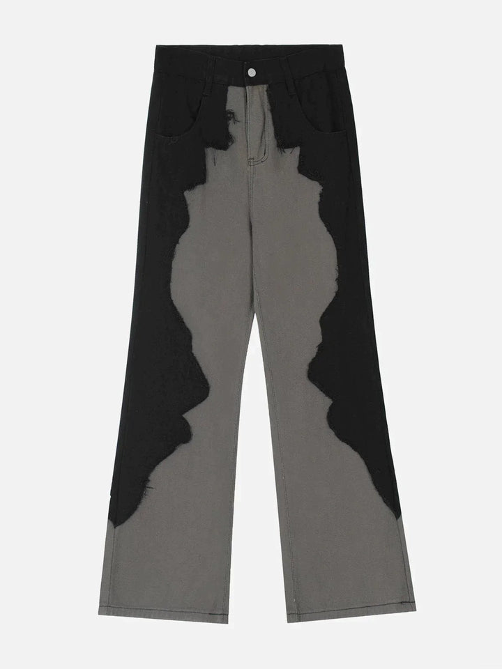 TALISHKO - Contrasting Splicing Jeans - streetwear fashion, outfit ideas - talishko.com