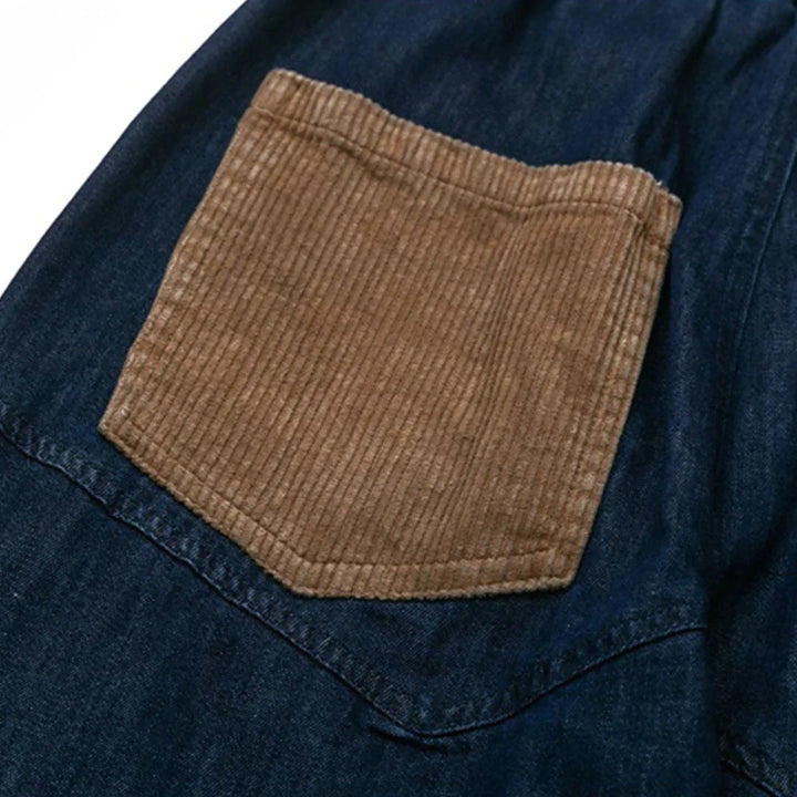 TALISHKO™ - Corduroy Roll Jeans streetwear fashion - talishko.com