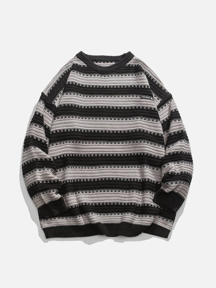 TALISHKO - Crewneck Striped Sweater - streetwear fashion, outfit ideas - talishko.com