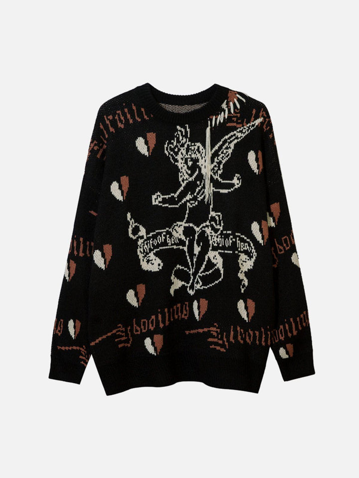 TALISHKO™ - Cupid Embroidery Sweater streetwear fashion - talishko.com