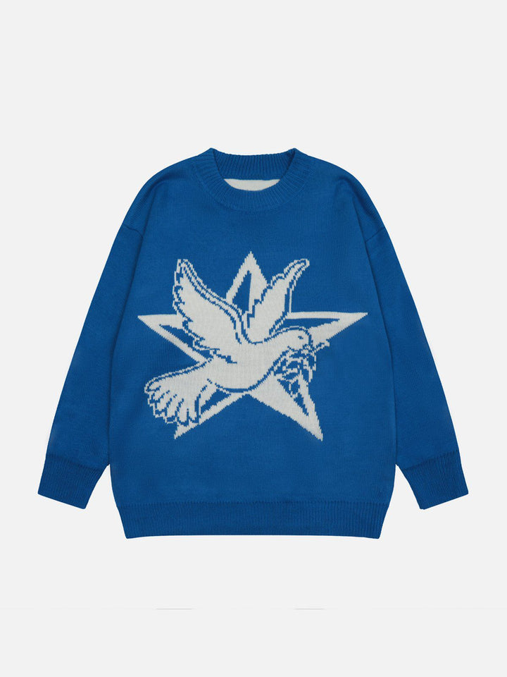 TALISHKO - Dove Of Peace Print Sweater - streetwear fashion, outfit ideas - talishko.com