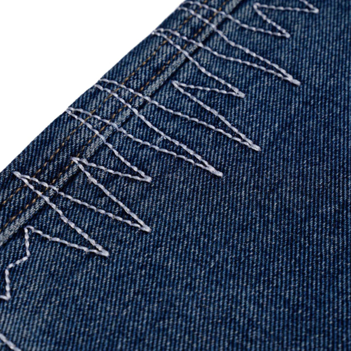 TALISHKO - EKG-embroidered Jeans - streetwear fashion, outfit ideas - talishko.com
