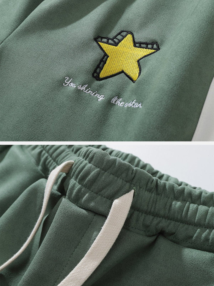 TALISHKO - Embroidery Stereoscopic Star Pants - streetwear fashion, outfit ideas - talishko.com
