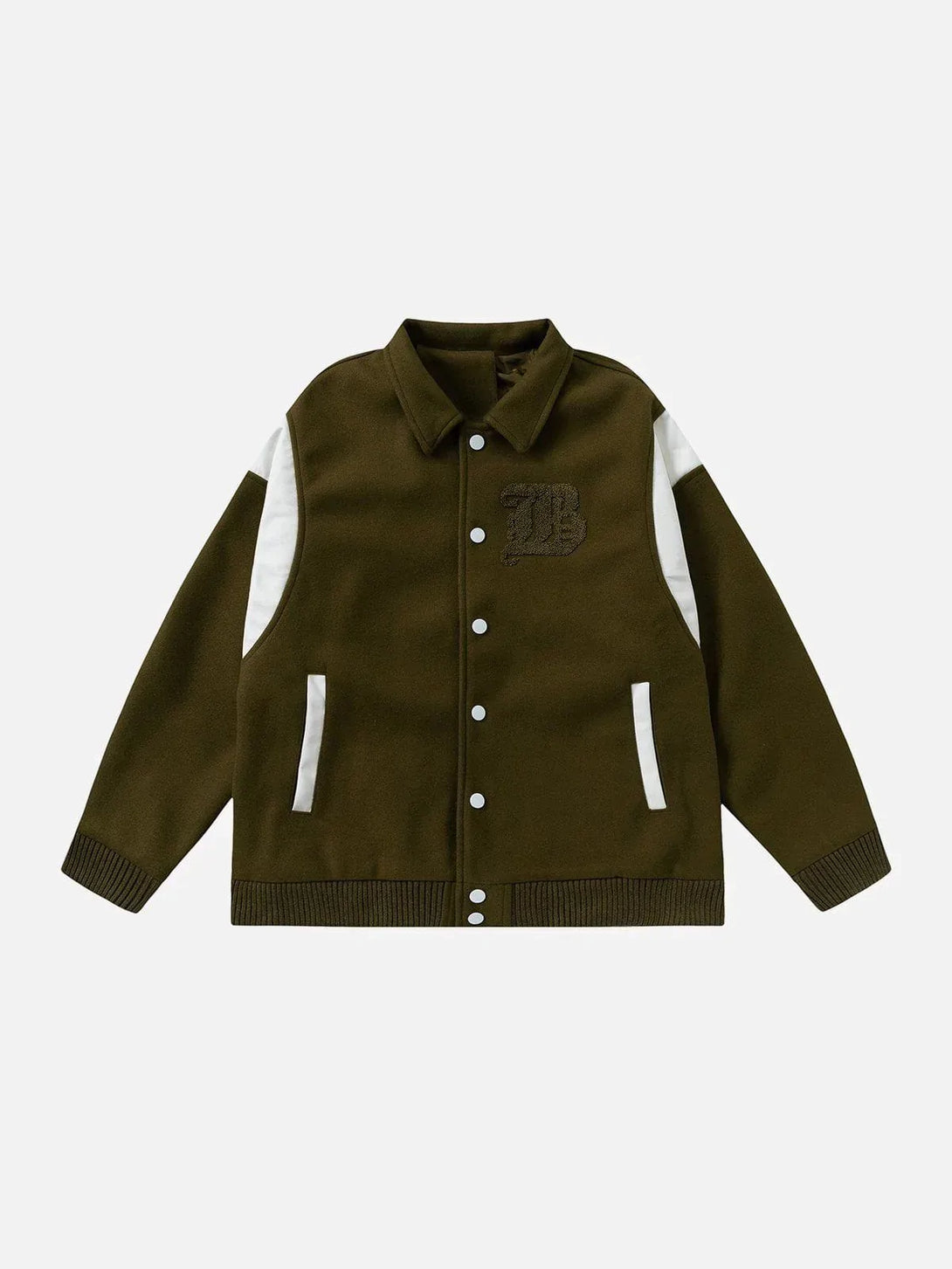 TALISHKO - Flocking Letters Tweed Varsity Jacket - streetwear fashion, outfit ideas - talishko.com