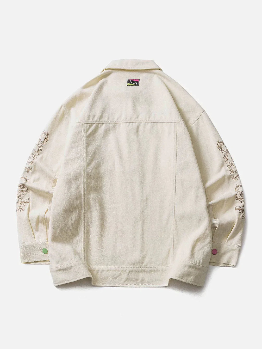 TALISHKO - Flower Patchwork Embroidery Denim Jacket - streetwear fashion, outfit ideas - talishko.com