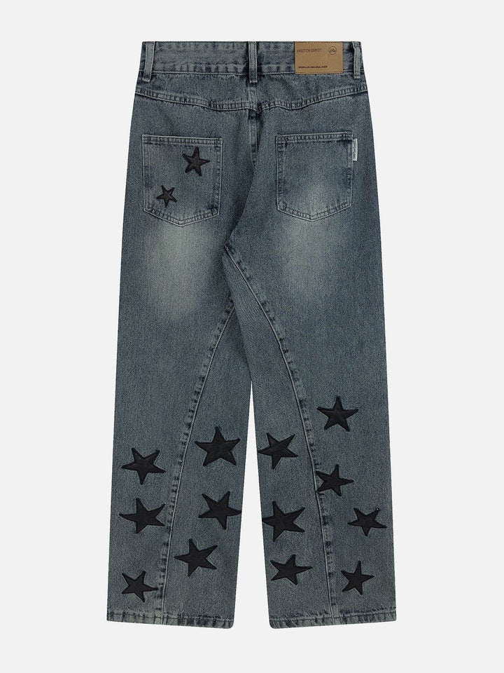 TALISHKO - Foot Mouth Star Jeans - streetwear fashion, outfit ideas - talishko.com