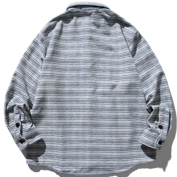 TALISHKO - Full Stripe Pattern Long Sleeve Shirt - streetwear fashion, outfit ideas - talishko.com