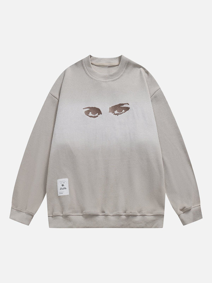 TALISHKO™ - Gradient "Eye" Print Sweatshirt streetwear fashion - talishko.com