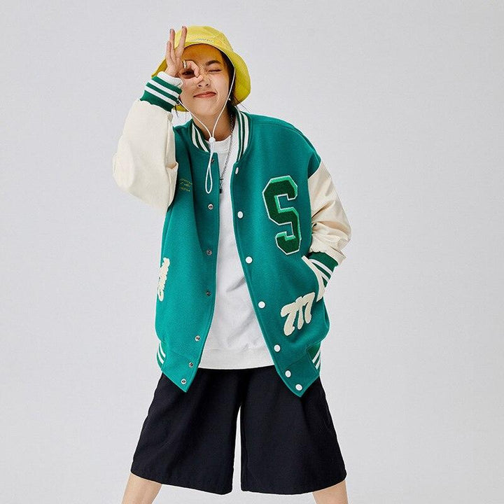 TALISHKO™ - Represent Green Baseball Jacket
