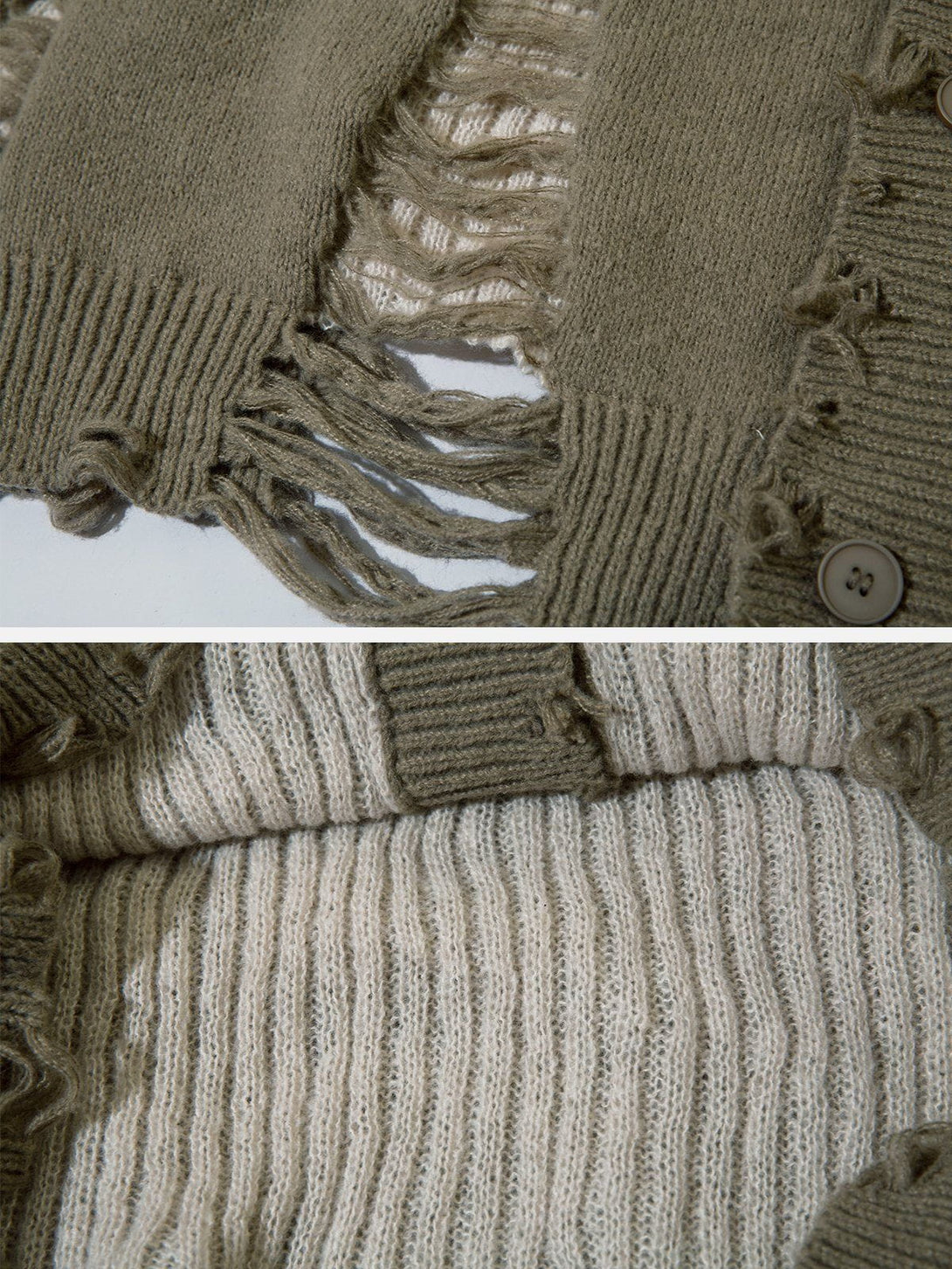 TALISHKO - Hole Fake Two Cardigan - streetwear fashion, outfit ideas - talishko.com