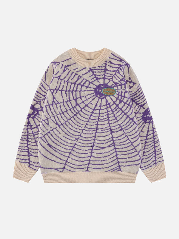 TALISHKO - "Hunting" Spider Web Knit Sweater - streetwear fashion, outfit ideas - talishko.com