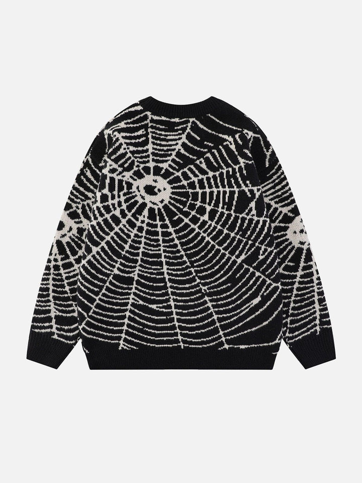 TALISHKO™ - "Hunting" Spider Web Knit Sweater streetwear fashion - talishko.com