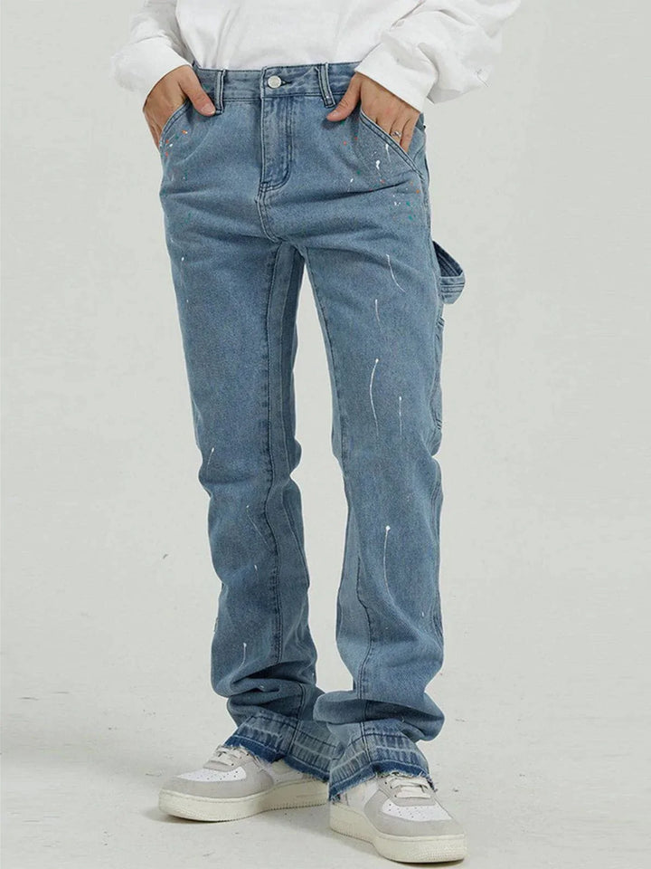TALISHKO - Ink Splash Design Jeans - streetwear fashion, outfit ideas - talishko.com