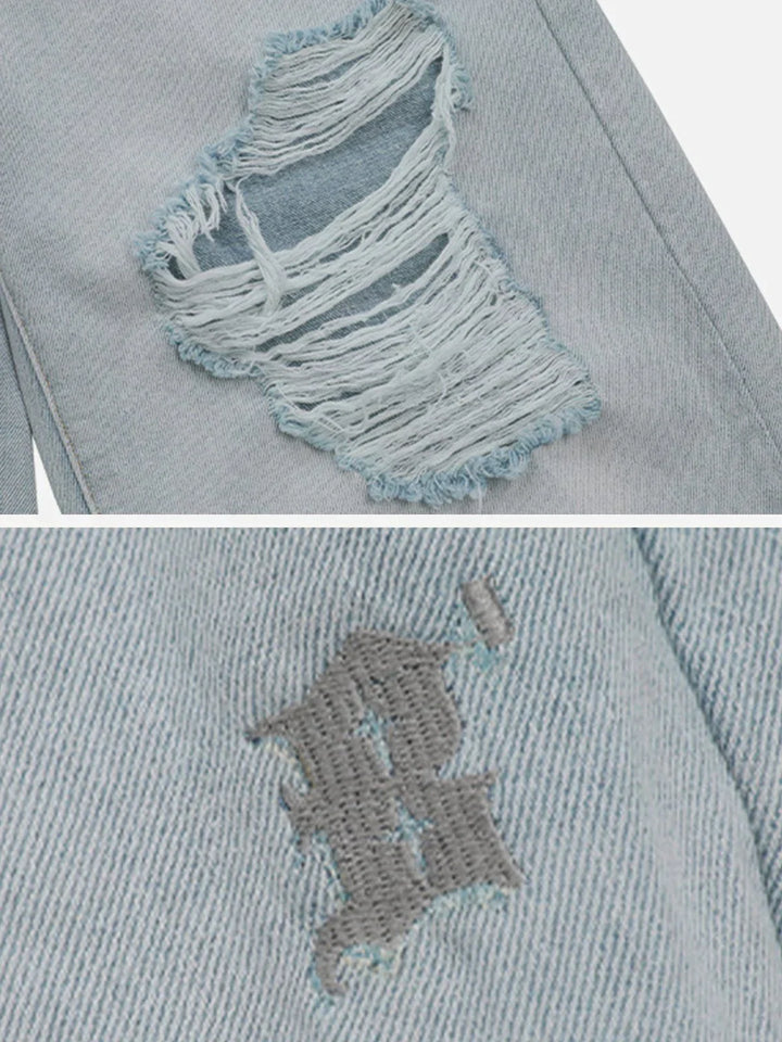 TALISHKO™ - Irregular Ripped Jeans streetwear fashion - talishko.com