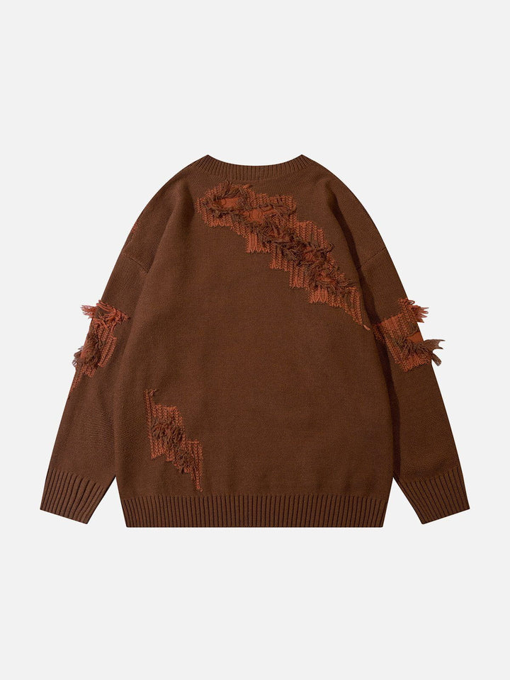 TALISHKO - Jacquard Break Craft Sweater - streetwear fashion, outfit ideas - talishko.com