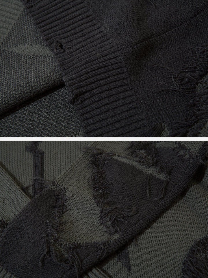 TALISHKO - Jacquard Stitching Sweater - streetwear fashion, outfit ideas - talishko.com