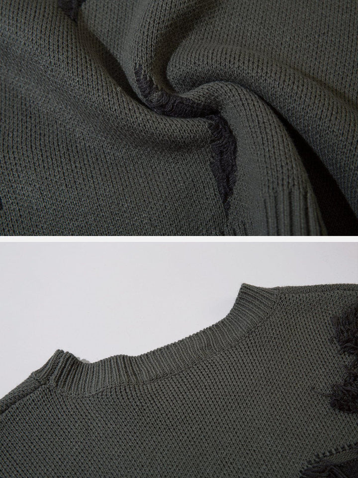 TALISHKO - Jacquard Stitching Sweater - streetwear fashion, outfit ideas - talishko.com