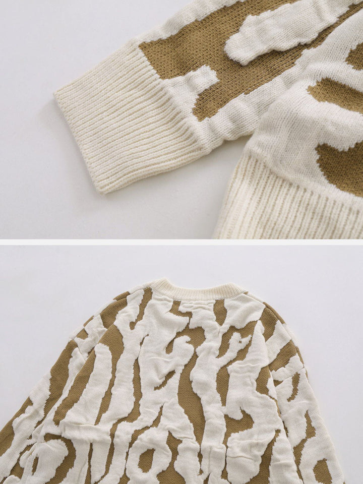 TALISHKO - Jacquard Zebra Print Sweater - streetwear fashion, outfit ideas - talishko.com