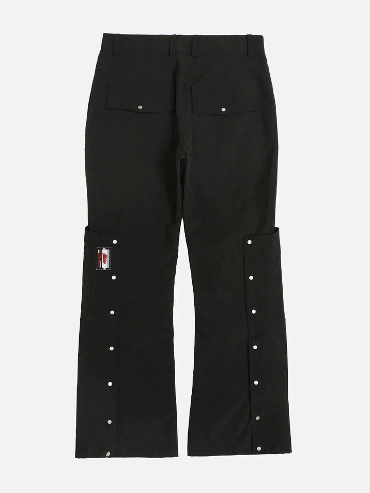 TALISHKO - Labeled Slit Pants - streetwear fashion, outfit ideas - talishko.com